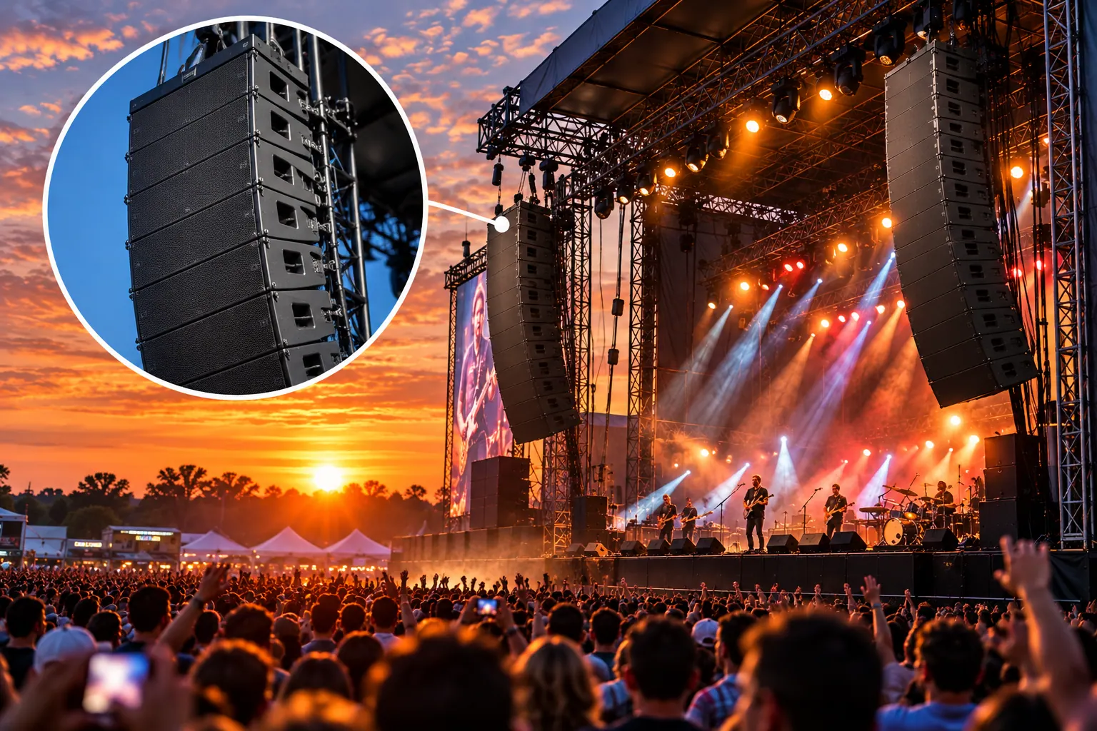 Conceptual festival concert with a professional sound system